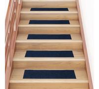 BOWEKAM Home & Garden - Alfombrillas autoadhesivas rectangulares para escaleras, 15 unidades, 76 x 20 cm, color azul