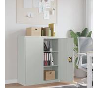 BOWEKAM Home & Garden- Archivador de acero gris claro, 90 x 40 x 105 cm, elección de muebles