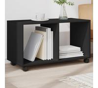 BOWEKAM Home & Garden - Armario con ruedas (72 x 33 x 42,5 cm), color negro