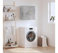 BOWEKAM Home & Garden - Armario de pared de hormigón gris 60 x 31 x 60 cm, diseño de madera