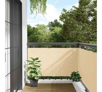 BOWEKAM Home & Garden-Balcony - Protector de privacidad para balcón, color crema, 500 x 120 cm, PVC, elección de muebles