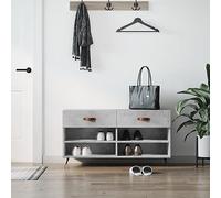 BOWEKAM Home & Garden-Banco de zapatos de hormigón gris 102 x 35 x 55 cm, elección de muebles de madera