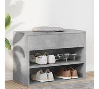 BOWEKAM Home & Garden-Banco de zapatos de hormigón gris 60 x 30 x 45 cm, elección de muebles de madera