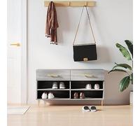 BOWEKAM Home & Garden-Banco de zapatos Sonoma gris 102 x 35 x 55 cm diseñado para muebles de madera