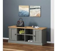 BOWEKAM Home & Garden-Banco para zapatos VIGO gris, 106 x 35 x 45 cm, madera maciza de pino, elección de muebles