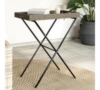 BOWEKAM Home & Garden - Bandeja plegable para mesa (65 x 40 x 75 cm), color gris