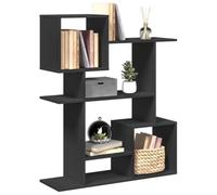 BOWEKAM Home & Garden-Biblioteca divisora negra de 92 x 29 x 112 cm de madera diseñada para muebles