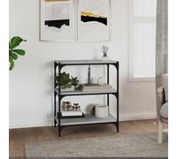 BOWEKAM Home & Garden-Book Cabinet Grey Sonoma 60x33x70.5 cm Engineered Wood and Steel-Furniture Choice