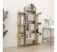 BOWEKAM Home & Garden-Book Cabinet Sonoma Oak 86 x 25,5 x 140 cm - Muebles de madera de ingeniería
