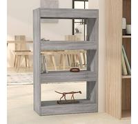 BOWEKAM Home & Garden-Book/separador de habitación gris Sonoma 60 x 30 x 103 cm, madera diseñada para muebles