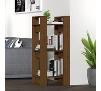 BOWEKAM Home & Garden-Book/separador de habitaciones, color marrón, 41 x 35 x 91 cm, de madera maciza