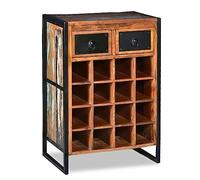 BOWEKAM Home & Garden-Botellero para 16 botellas de madera maciza reciclada, elección de muebles