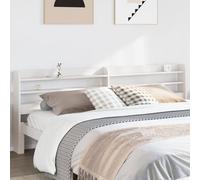 BOWEKAM Home & Garden - Cabecero con estantes de madera maciza de pino blanco de 200 cm