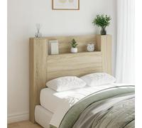 BOWEKAM Home & Garden-Cabecero con LED de roble Sonoma 120 x 16,5 x 103,5 cm, elección de muebles