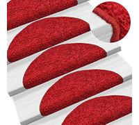 BOWEKAM Home & Garden-Carpet - Alfombra para peldaños (15 unidades, 65 x 21 x 4 cm), color rojo