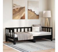 BOWEKAM Home & Garden-Day - Cama nido sin colchón, color negro, 90 x 200 cm, madera maciza a elegir