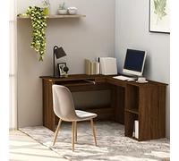 BOWEKAM Home & Garden-Desk - Escritorio esquinero de roble marrón, 120 x 140 x 75 cm, elección de muebles de madera