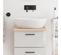 BOWEKAM Home & Garden - Encimera de baño de 40 x 50 x 2 cm, madera maciza sin tratar, elección de muebles