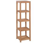 BOWEKAM Home & Garden - Estante de almacenamiento de 4 niveles para baño, teca maciza, 42 x 42 x 165 cm, elección de muebles