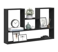 BOWEKAM Home & Garden - Estante de pared negro de 99 x 15 x 60 cm, elección de muebles de madera