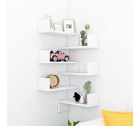 BOWEKAM Home & Garden - Estante esquinero de pared de 2 piezas, color blanco, 40 x 40 x 50 cm, elección de muebles de madera