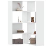 BOWEKAM Home & Garden - Estantería esquinera de 4 niveles, color blanco, 85 x 85 x 140 cm, elección de muebles de madera
