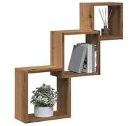 BOWEKAM Home & Garden - Estantes de pared con forma de cubo de roble artesanal, 68 x 15 x 68 cm, elección de muebles de madera