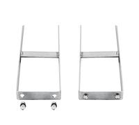 BOWEKAM Home & Garden-Fence - Juego de 2 estacas para valla de WPC de acero (40 cm)