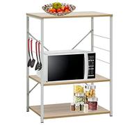BOWEKAM Home & Garden-Gabinete para microondas blanco y roble, 60 x 39,6 x 79,5 cm, elección de muebles de madera