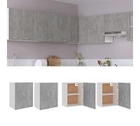 BOWEKAM Home & Garden-Gabinetes colgantes 2 piezas de hormigón gris 50 x 31 x 60 cm elección de muebles de madera