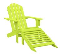 BOWEKAM Home & Garden-Garden Adirondack - Silla con otomana de madera maciza de abeto verde, elección de muebles