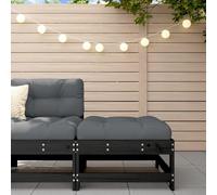 BOWEKAM Home & Garden-Garden - Reposapiés con cojín de madera maciza de pino negro