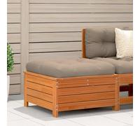BOWEKAM Home & Garden-Garden - Reposapiés con cojín encerado marrón de madera maciza de pino, elección de muebles
