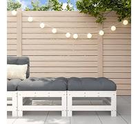 BOWEKAM Home & Garden-Garden - Reposapiés con cojines, 2 unidades, madera maciza de pino blanco