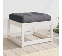 BOWEKAM Home & Garden-Garden - Reposapiés con cojines, madera maciza de pino blanco