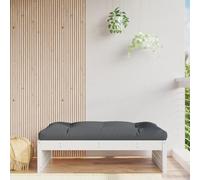 BOWEKAM Home & Garden-Garden - Reposapiés de madera maciza de pino blanco 120 x 80 cm