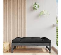 BOWEKAM Home & Garden-Garden - Reposapiés de madera maciza de pino gris 120 x 80 cm