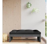 BOWEKAM Home & Garden-Garden - Reposapiés de madera maciza de pino gris 120 x 80 cm