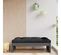 BOWEKAM Home & Garden-Garden - Reposapiés de madera maciza de pino gris 120 x 80 cm