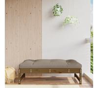 BOWEKAM Home & Garden-Garden - Reposapiés marrón de madera maciza de pino (120 x 80 cm)