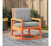 BOWEKAM Home & Garden-Garden - Silla de jardín (57,5 x 63 x 76 cm, madera maciza de pino), color marrón