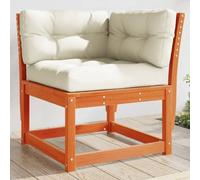 BOWEKAM Home & Garden-Garden - Sofá esquinero con cojines, color marrón encerado, 73 x 73 x 78 cm, madera maciza de pino, elección de muebles
