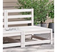 BOWEKAM Home & Garden-Garden - Sofá sin brazos, color blanco, 70 x 70 x 67 cm, madera maciza de pino, elección de muebles
