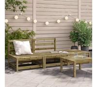 BOWEKAM Home & Garden-Garden Sofá sin brazos con reposapiés de madera impregnada de pino - Elección de muebles