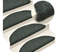 BOWEKAM Home & Garden - Juego de 15 alfombrillas autoadhesivas para escalera, color verde, 56 x 17 x 3 cm, para muebles
