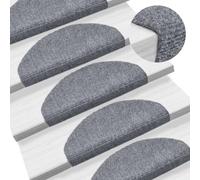 BOWEKAM Home & Garden - Juego de 5 alfombrillas autoadhesivas para escaleras, color gris claro, 65 x 21 x 4 cm, para muebles