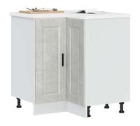 BOWEKAM Home & Garden-Kitchen Corner Base Gabinete Porto Concrete Grey Engineered Wood-Furniture Choice