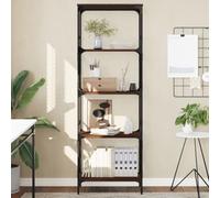 BOWEKAM Home & Garden-Librería de 5 niveles, roble marrón, 59 x 35 x 171 cm, elección de muebles de madera