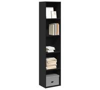 BOWEKAM Home & Garden-Librería negra 40 x 30 x 189 cm diseñada para muebles de madera