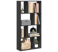 BOWEKAM Home & Garden-Librería negra 60 x 20 x 120 cm diseñada para muebles de madera